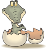 Alligator Hatching Clip Art